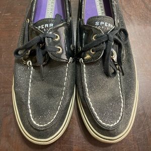 Black sparkle Sperry